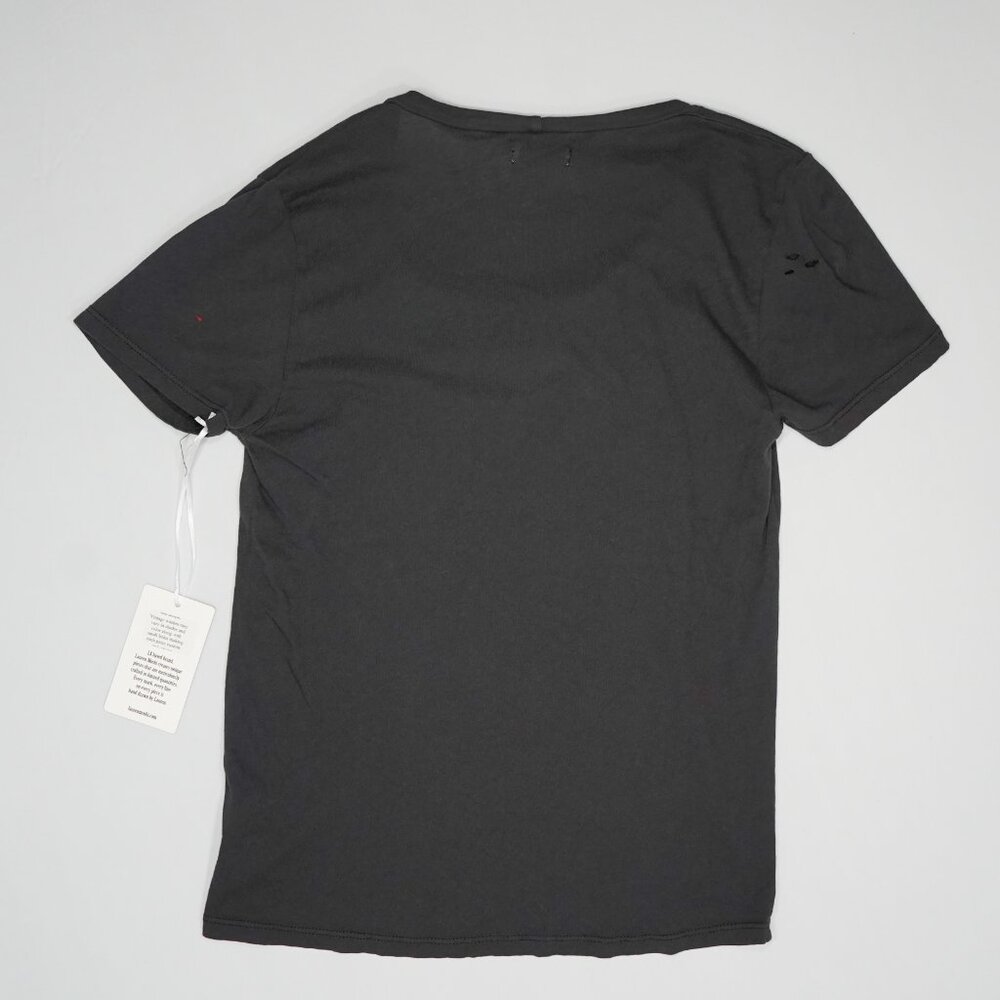 Lauren Moshi Women's Distressed Gray Tee - Size XS - Picture 2 of 2